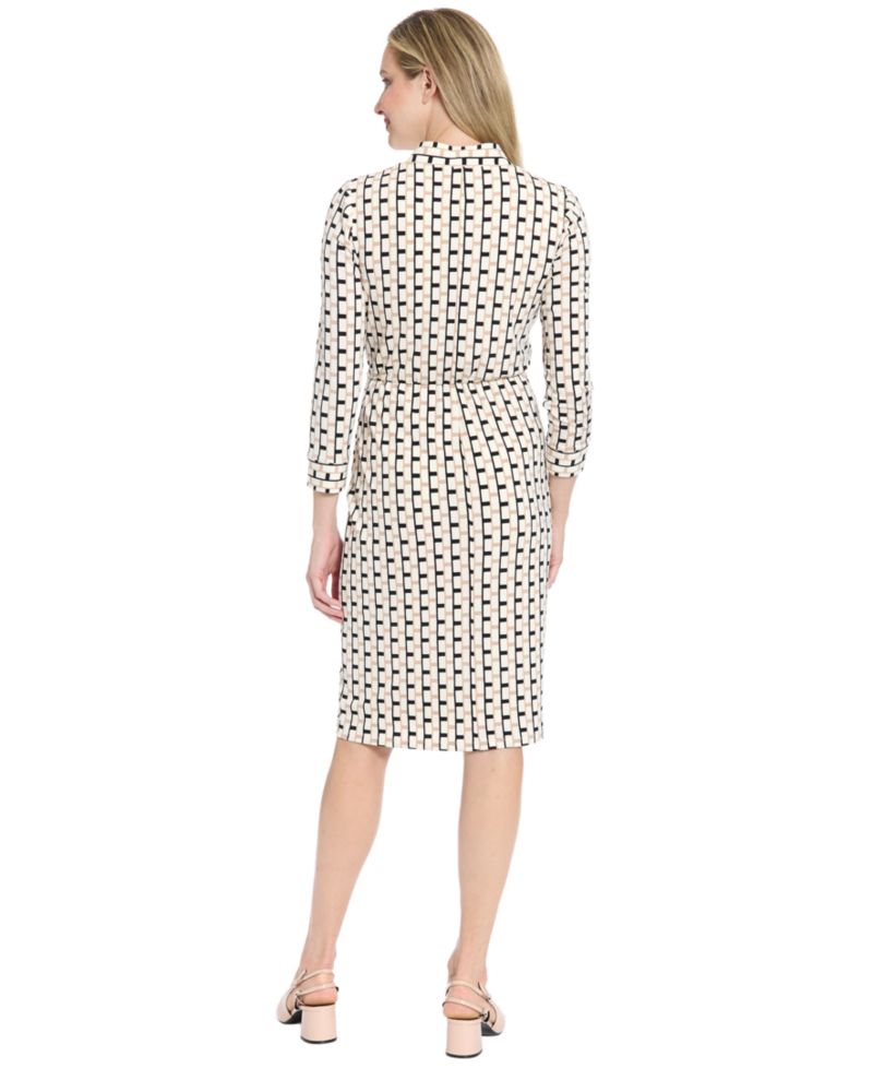 Petite Faux Wrap Midi Dress