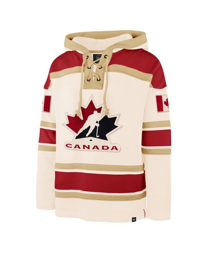 Men's Cream Hockey Canada Nilley Superior Lacer Hoodie