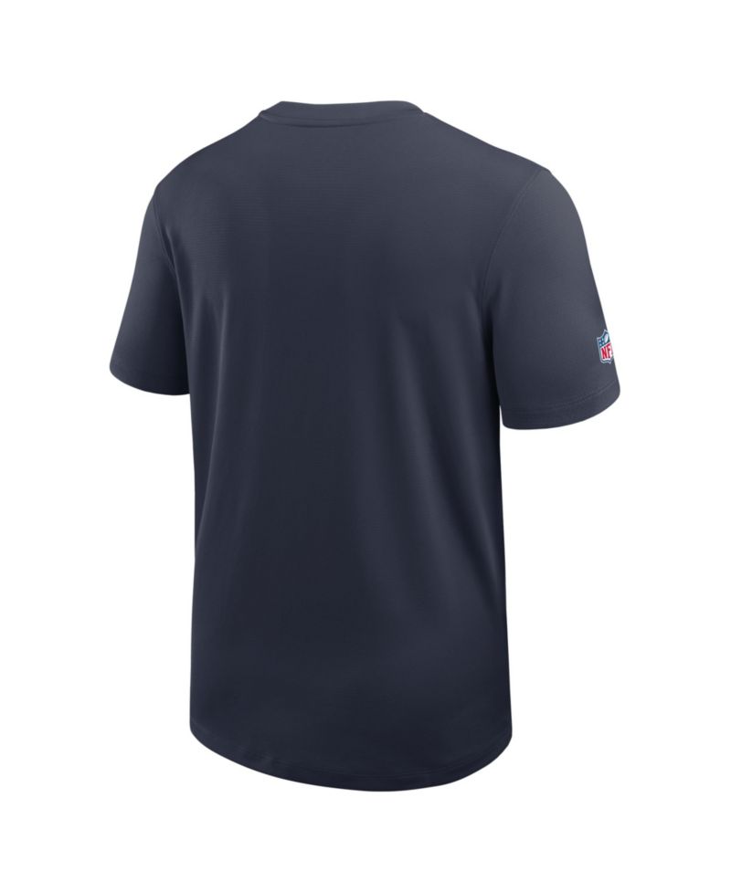 Men's Navy Chicago Bears Sideline UV Dri-FIT Coaches T-Shirt