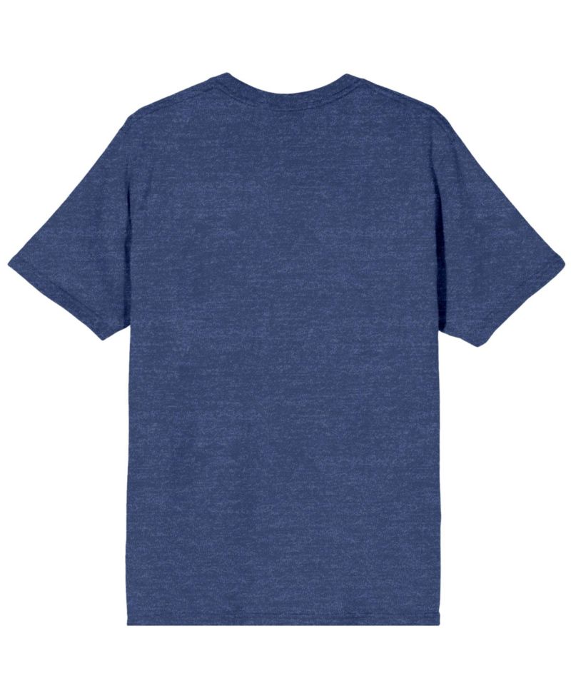 Men's Ravenclaw Crest Gold Line Art Navy Heather T-shirt-XXL