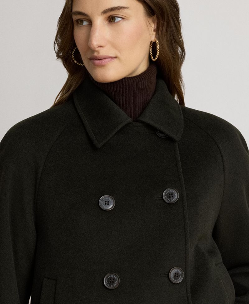 Women's Short Double Breasted Wool Coat