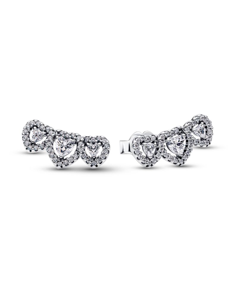 Halo Heart Trilogy Stud Earrings