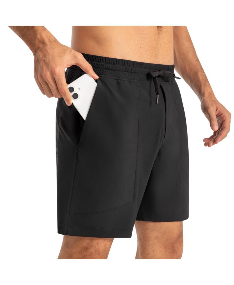 Men's Athletic Shorts 7" Inseam Quick Dry Gym Workout Zipper Pockets