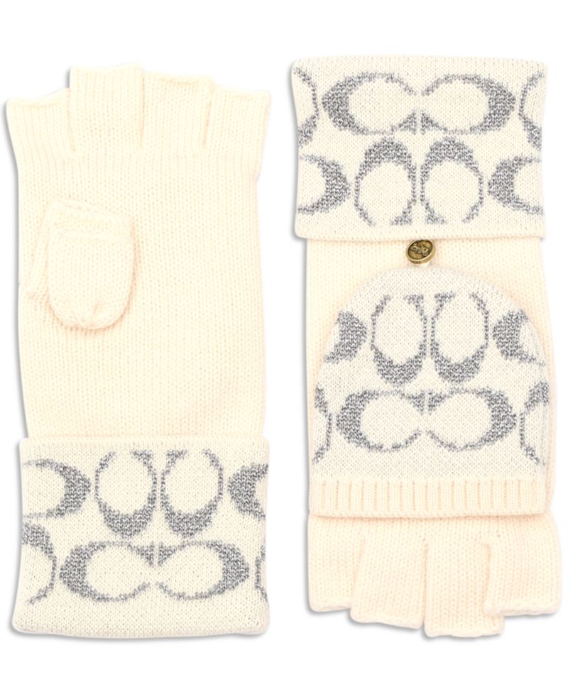 Women's Metallic Pop Top Logo Gloves
