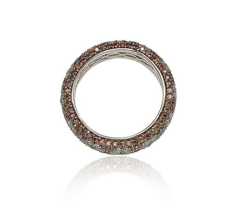 Suzy Levian Sterling Silver Cubic Zirconia Eternity Band Ring