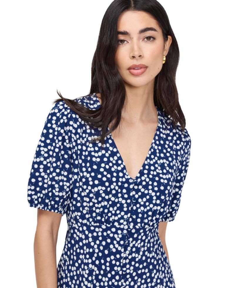 Women's Ensley Floral Empire-Waist Puff-Sleeve Dress