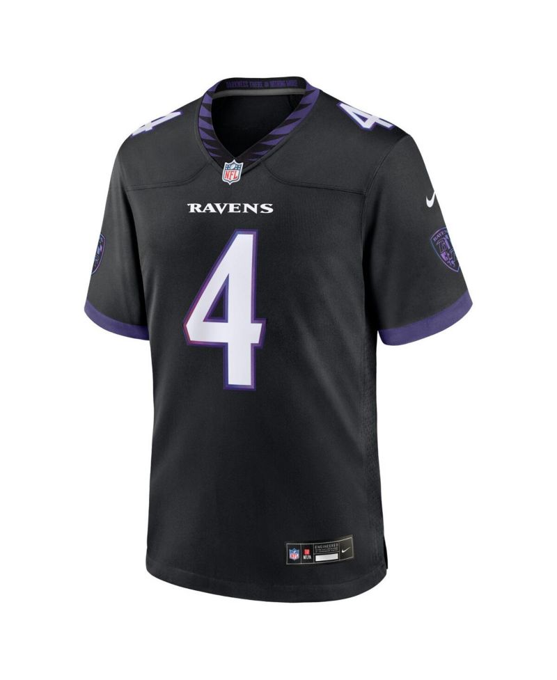 Men's Zay Flowers Black Baltimore Ravens Alternate Game Jersey