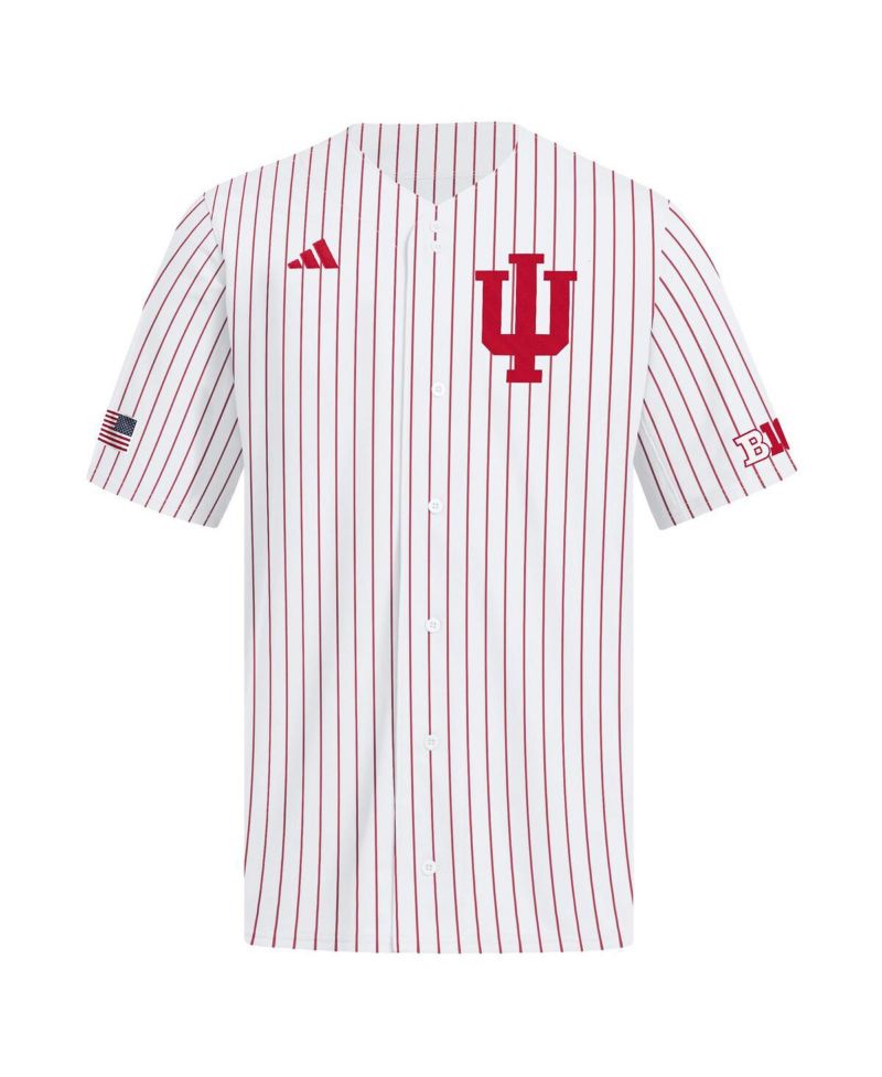Men's White Indiana Hoosiers Home Replica Baseball Jersey