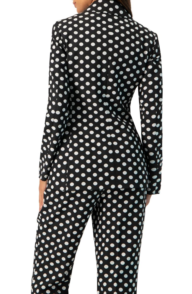 Women's Double-Breasted Polka Dot Blazer