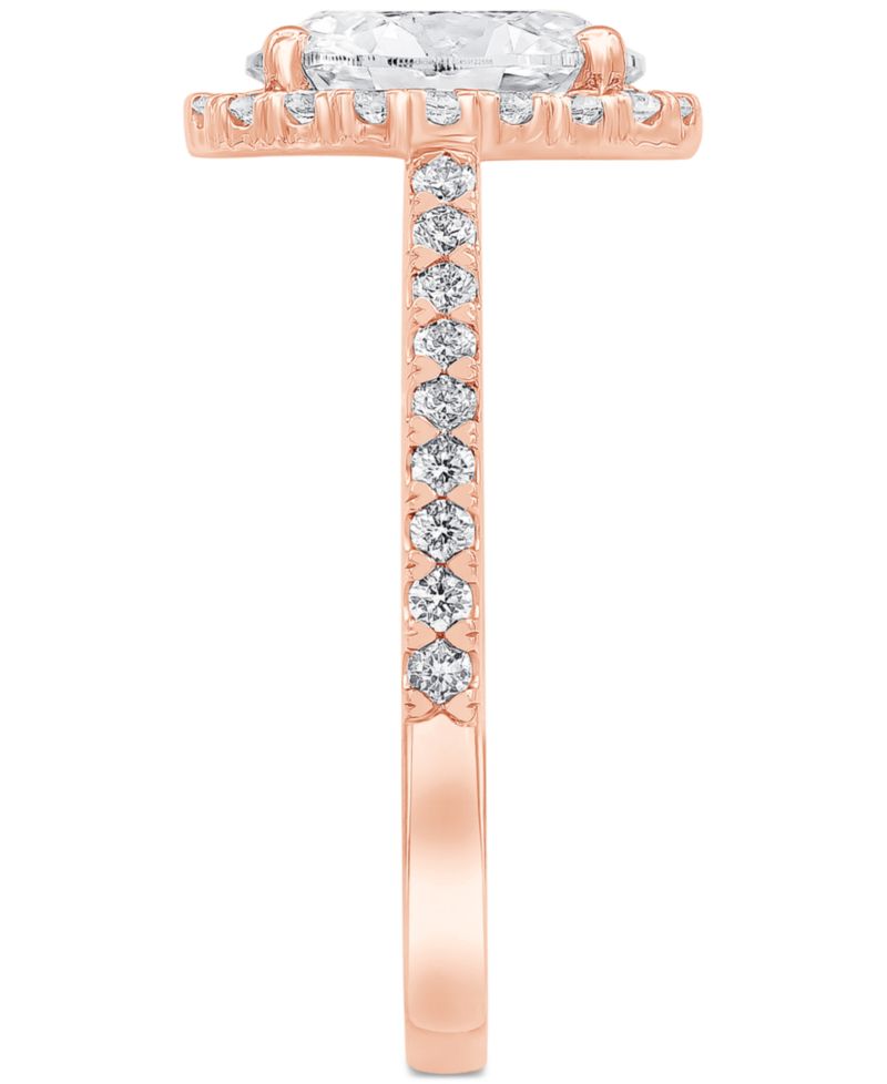Certified Lab Grown Diamond Halo Engagement Ring (2-1/2 ct. t.w.) in 14k Gold