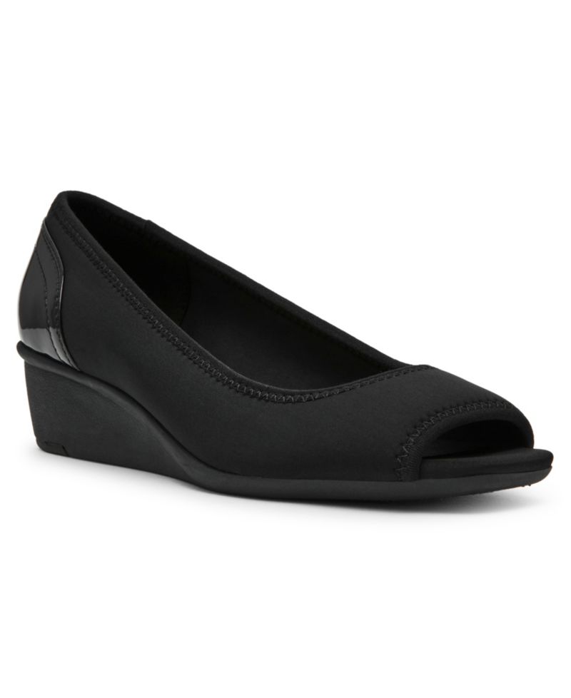 Women's Waylynn Peep-Toe Wedge Pumps