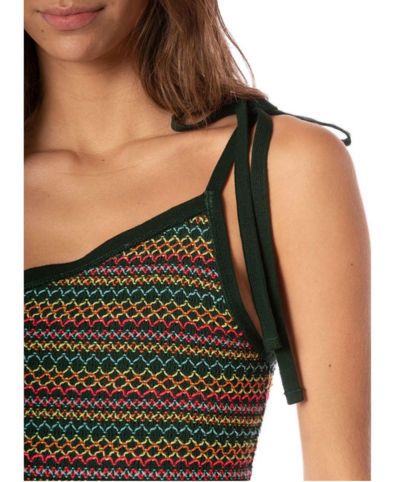 Women's Acid Off-the-Shoulder Smocked Flounce-Hem Mini Dress