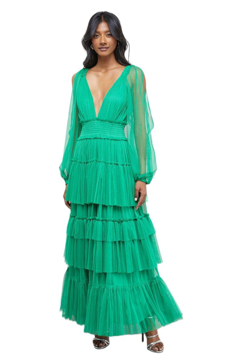 Women's Cinched Waist Maxi Dress