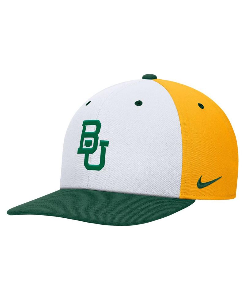Men's White/Gold Baylor Bears Pro Performance Snapback Hat