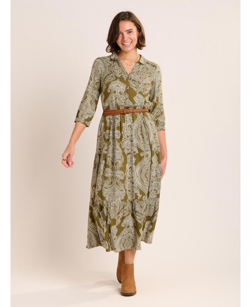 Women's Chara Tiered Maxi Shirt Dress