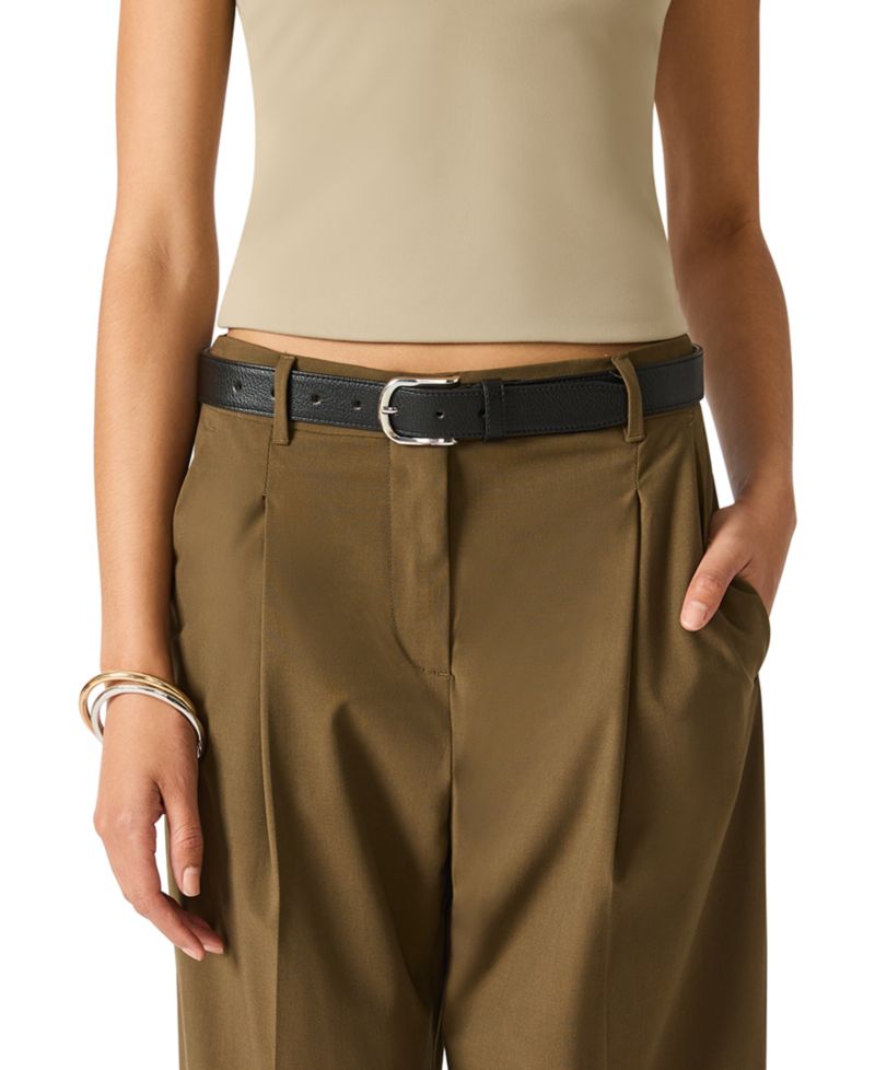 Top Stitched Center Bar Hardware 2-Pack Belt Set