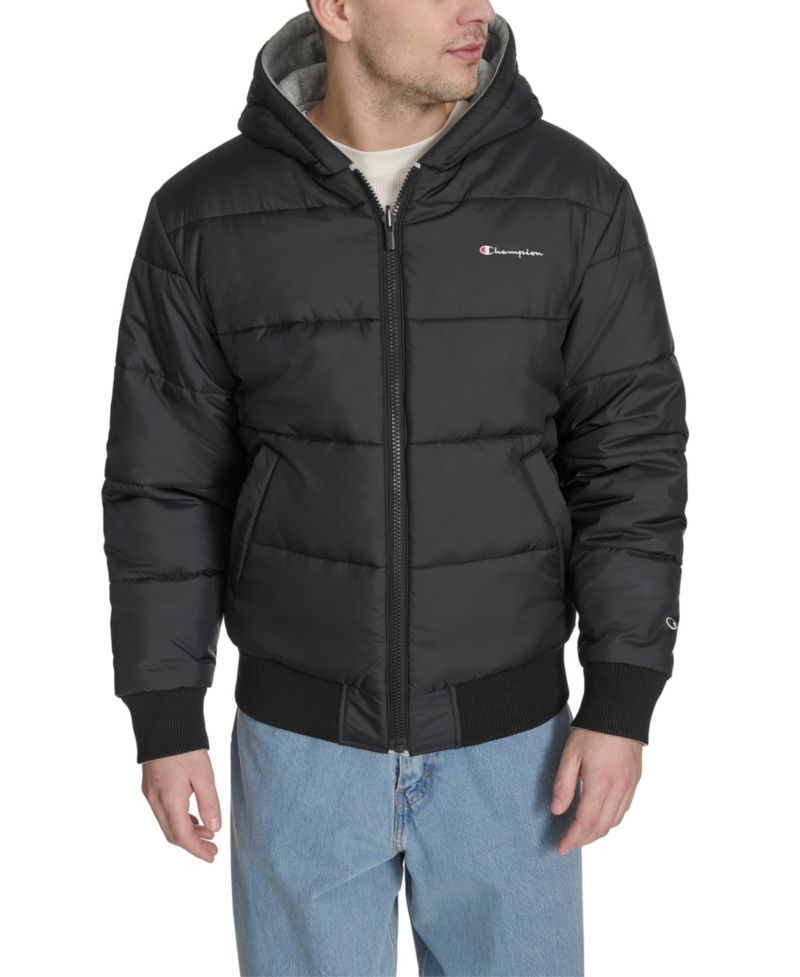 Men's Reversible Hooded Bomber Jacket