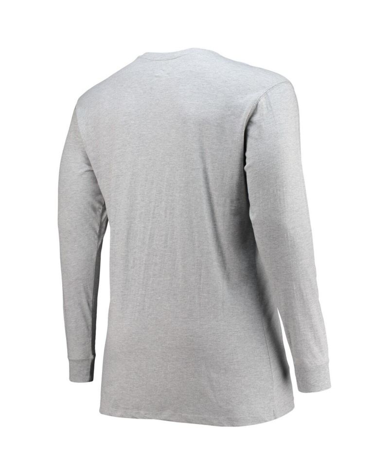 Men's Heathered Gray Charlotte FC Big & Tall Combo Long Sleeve T-Shirt