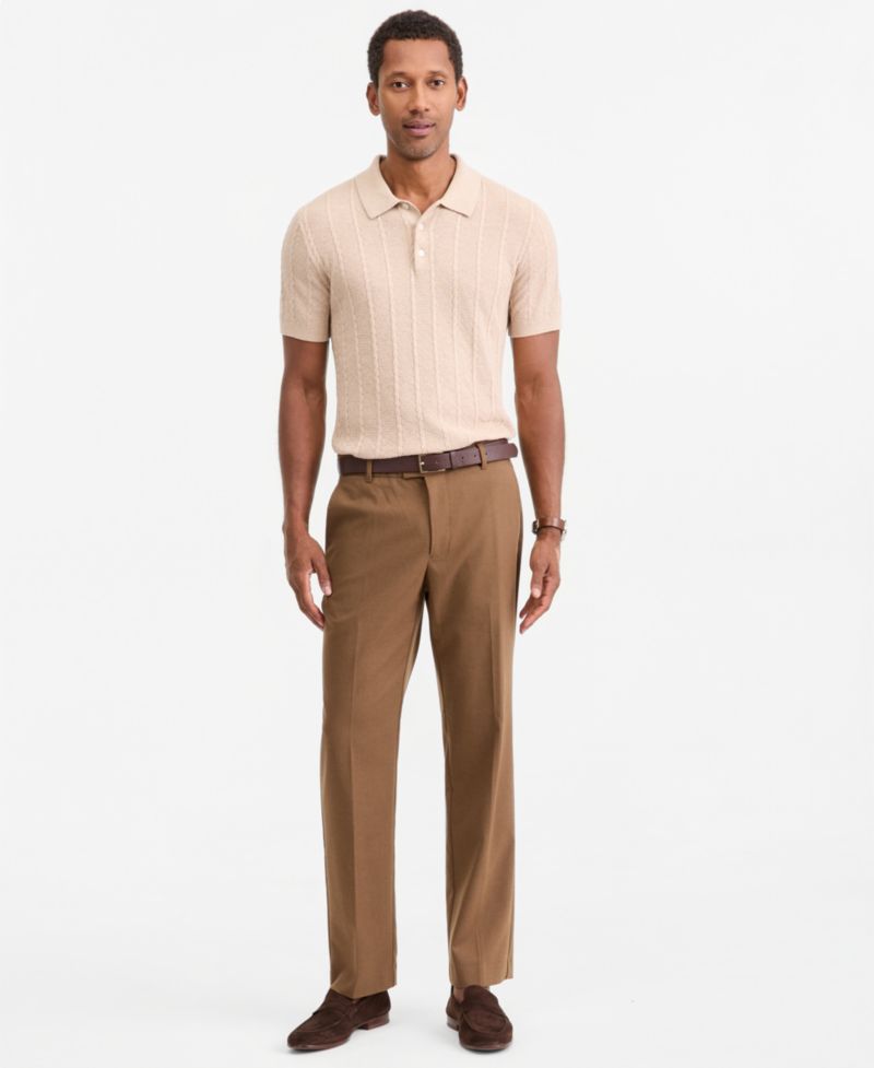 Men's Wool-Blend Flat-Front Pants, Macy's Exclusive