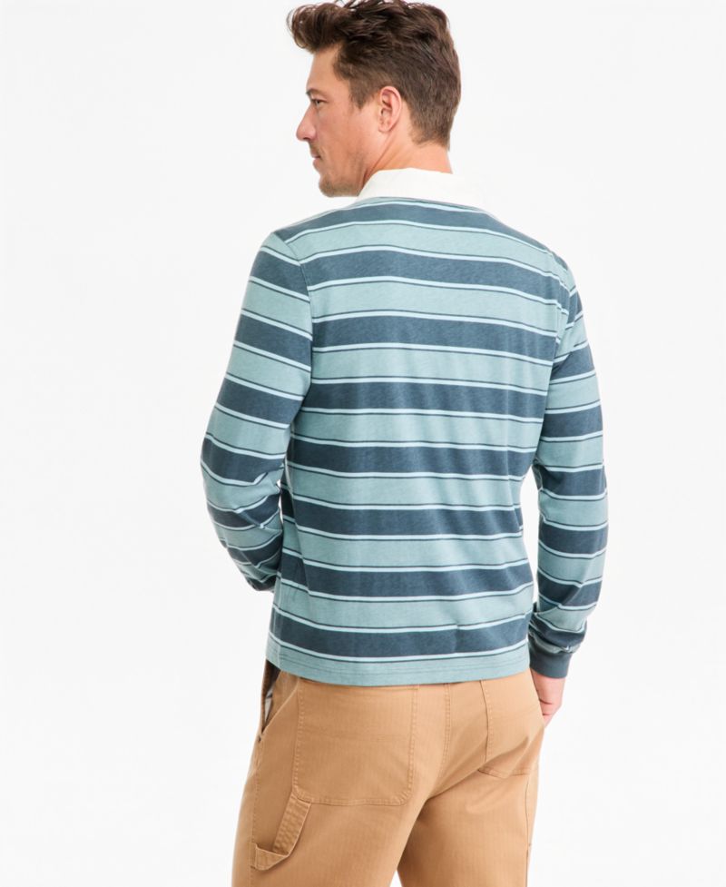Men's Long-Sleeve Striped Rugby Shirt