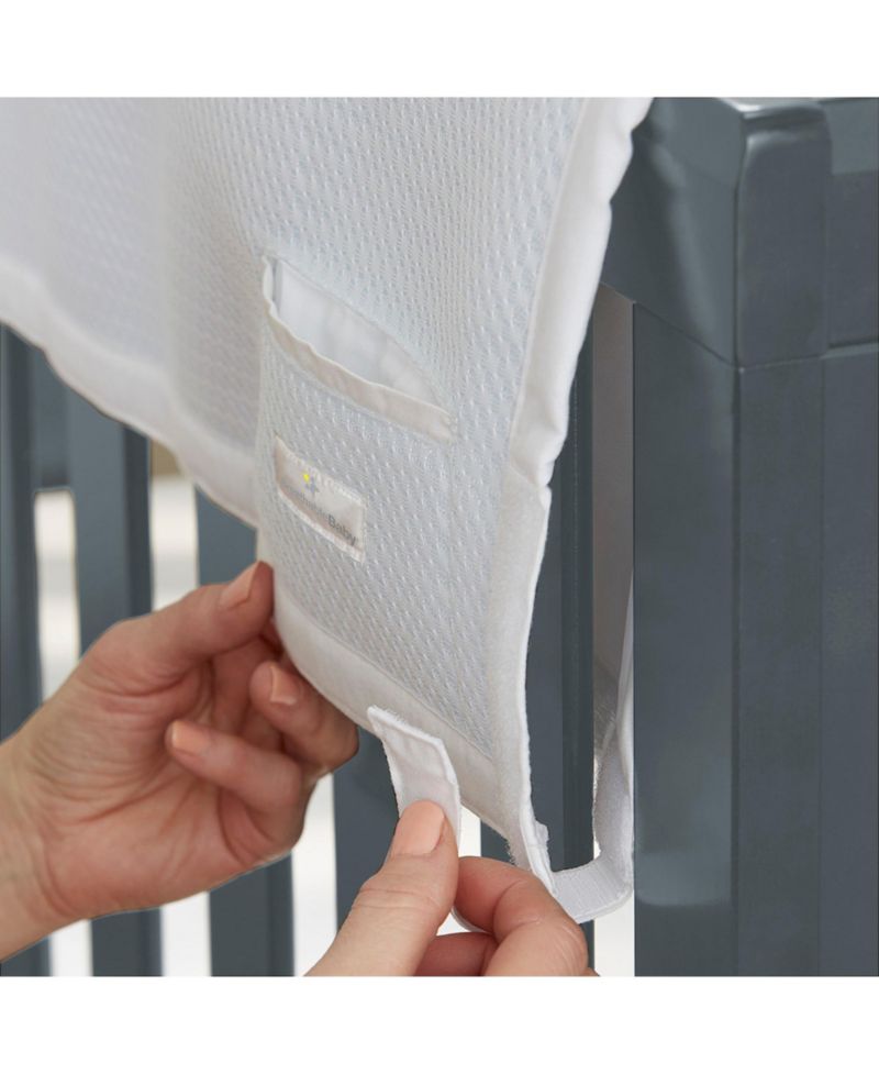 Breathable Mesh Crib RailGuard Teething Cover, 51" Long Panel