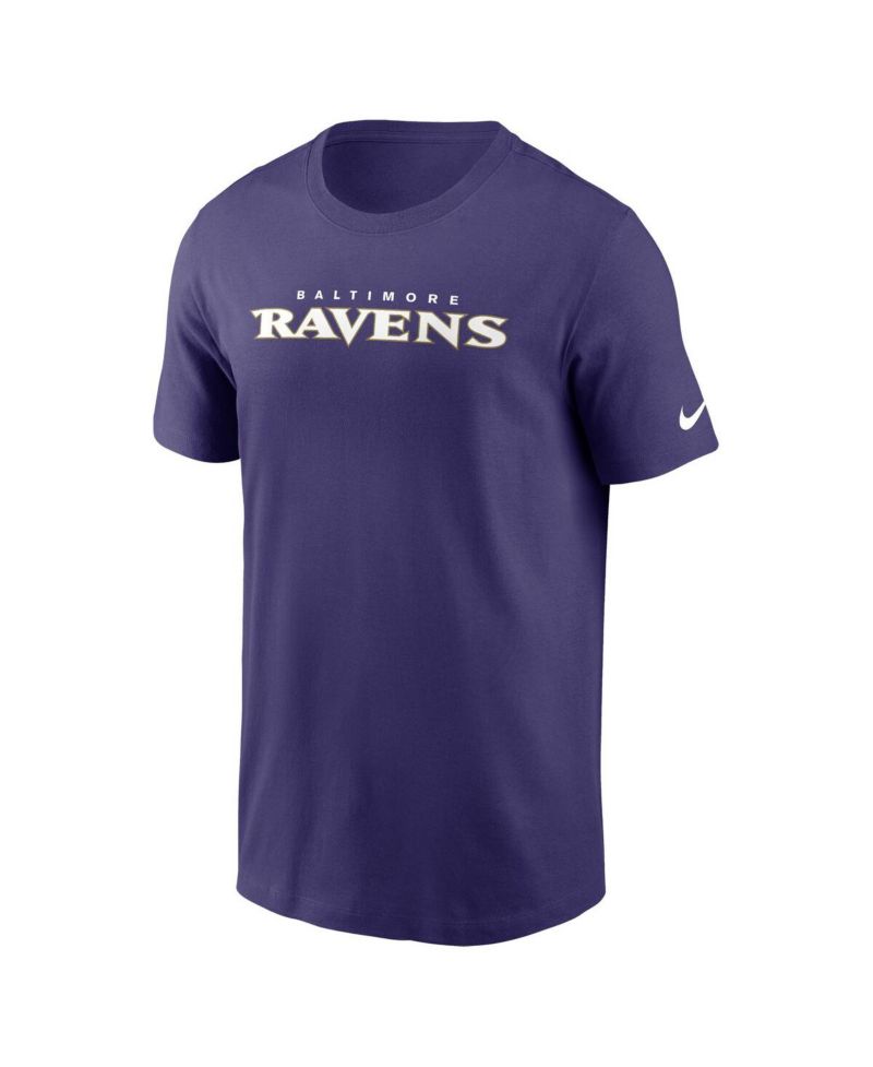 Men's Purple Baltimore Ravens Primetime Wordmark Essential T-Shirt