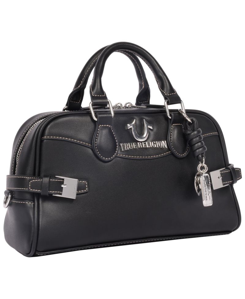 Brooks Smooth PU Belted Satchel - Women s Top Handle Satchel with Detachable Crossbody Strap