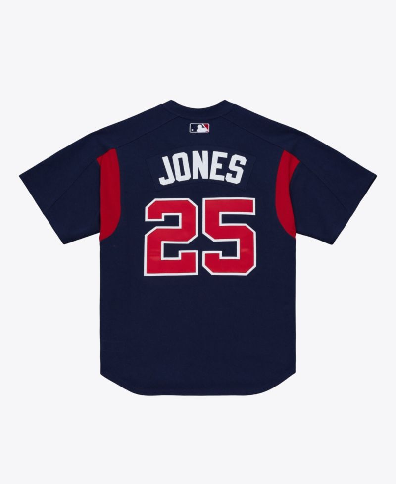 Men's Mitchell Ness Andruw Jones Navy Atlanta Braves Authentic Batting Practice Jersey