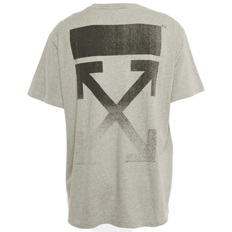 Men's Grey Faded Arrow Print Jersey T-Shirt