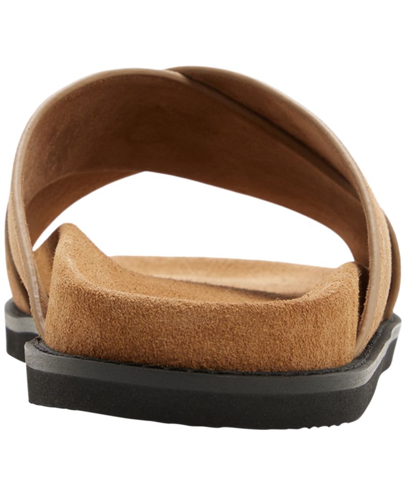 Men's Charleswood Cross Strap Suede Slide Sandals