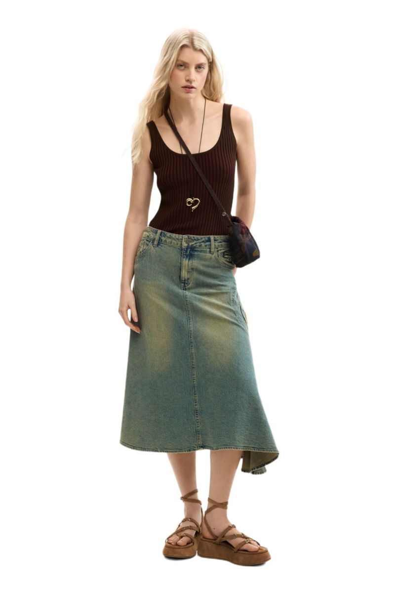 Women's Ribbed Strappy T-Shirt