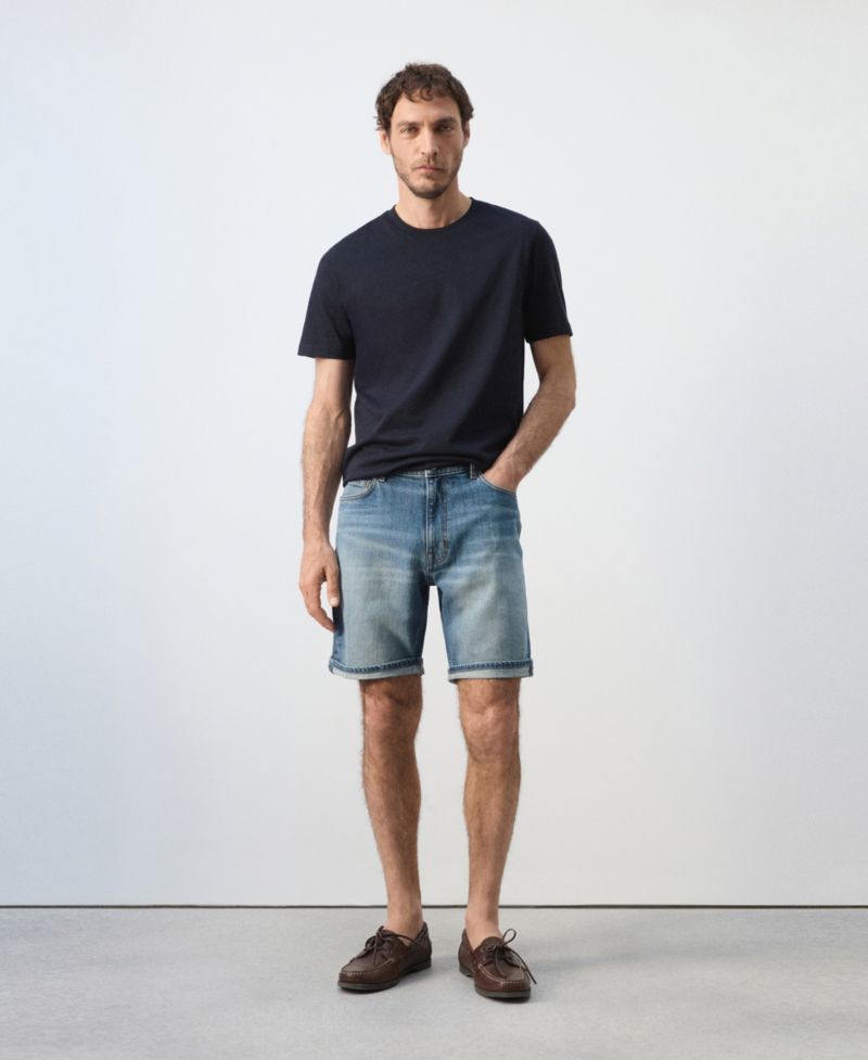Men's Slim-Fit Denim 9.45" Bermuda Shorts