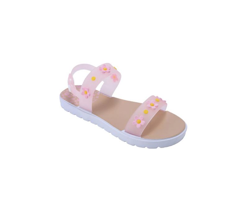 Girls Sandals - Cute Fashion Flat Sandals, Summer Flats with Fruit Charms and Ankle Strap