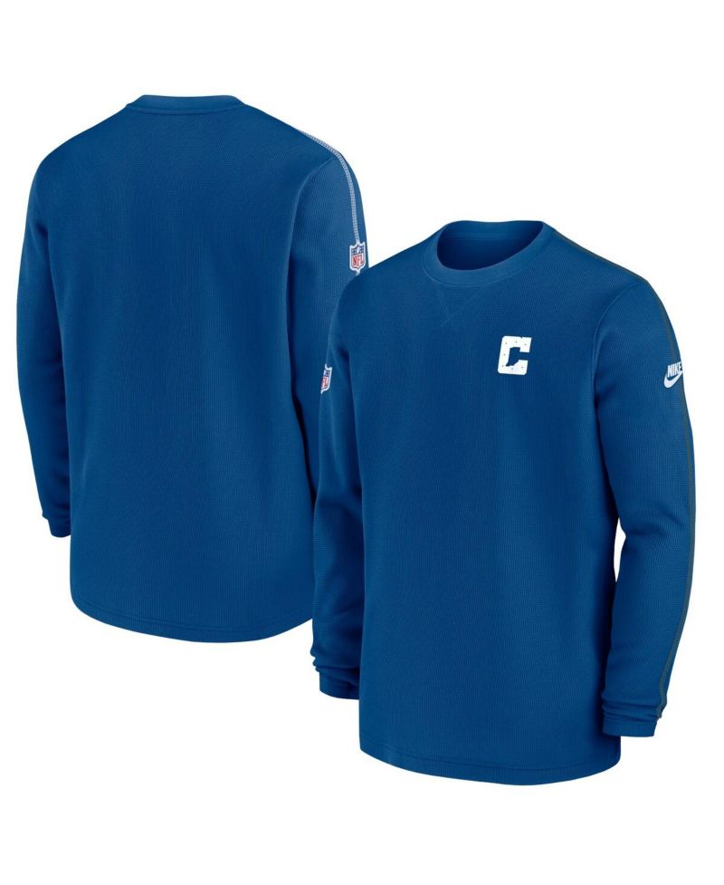 Men's Royal Indianapolis Colts Alternate Logo Coach Long Sleeve T-Shirt