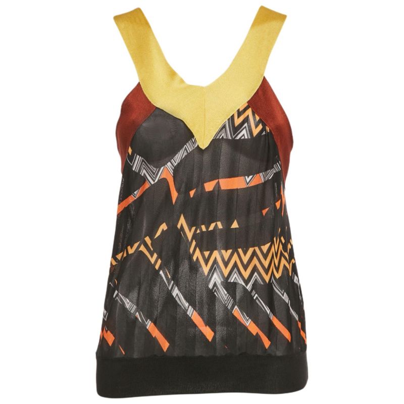 Women's Zig Zag Knit Sleeveless Top
