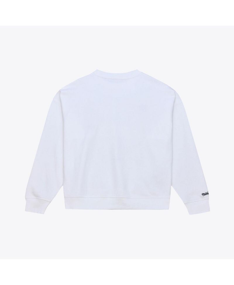 Women's White Los Angeles Lakers Lightweight Block Letter Sweatshirt