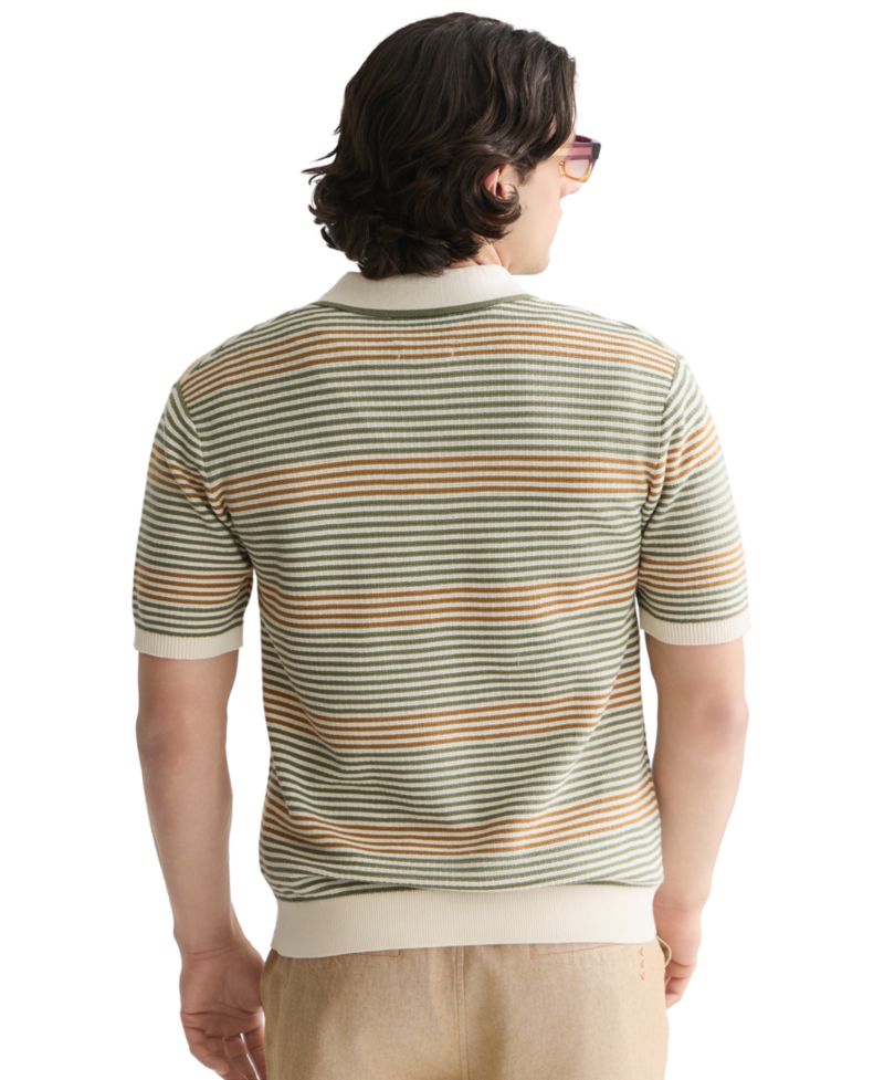 Men's Knitted Regular-Fit Cotton Polo Shirt