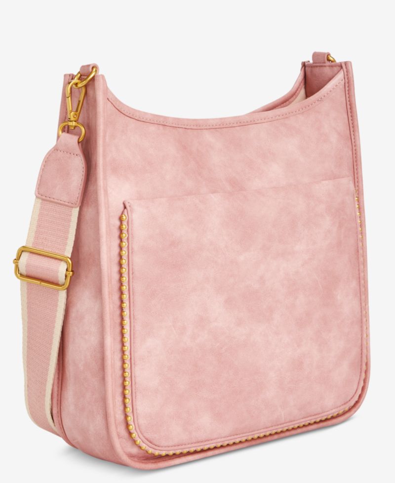 Whipstitch Stud Medium Crossbody Bag