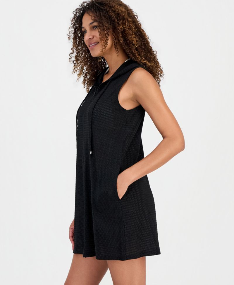 Women's Sleeveless Zip-Up Swim Hoodie