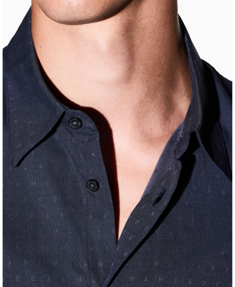 Men's Cotton Jacquard Woven Shirt