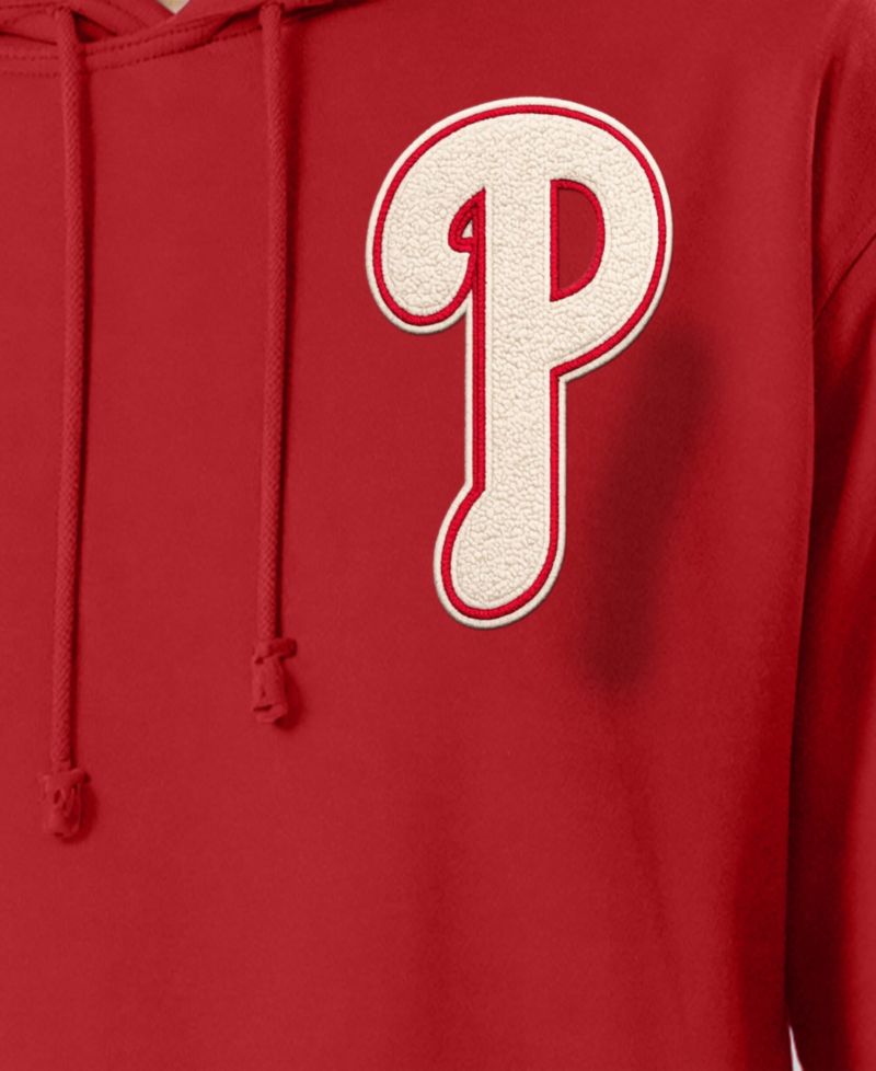 Men's Red Philadelphia Phillies Reverse Weave Chenille Hoodie