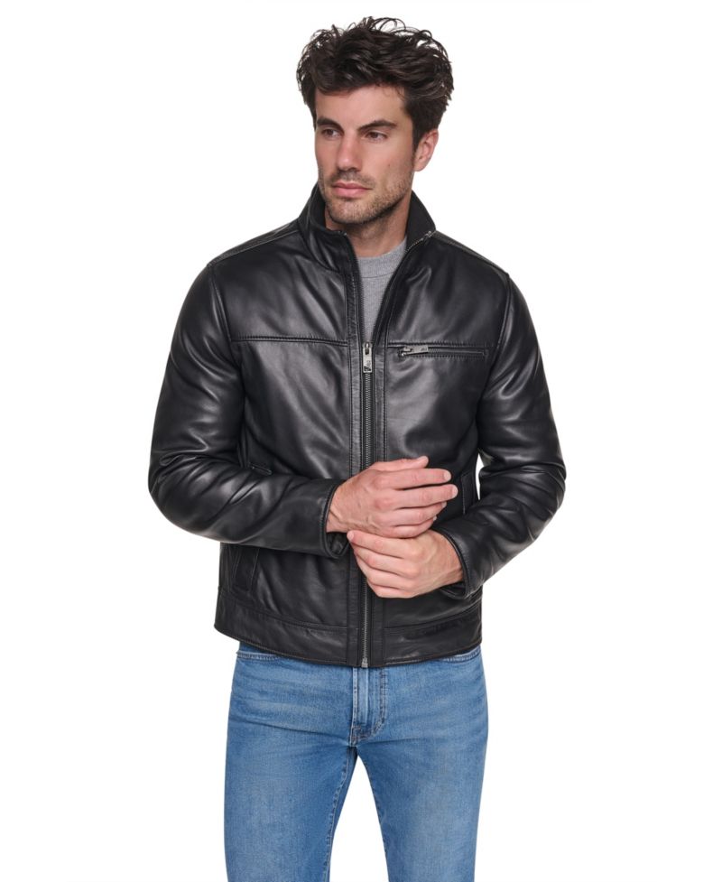 Men's Fur Lined Leather Jacket