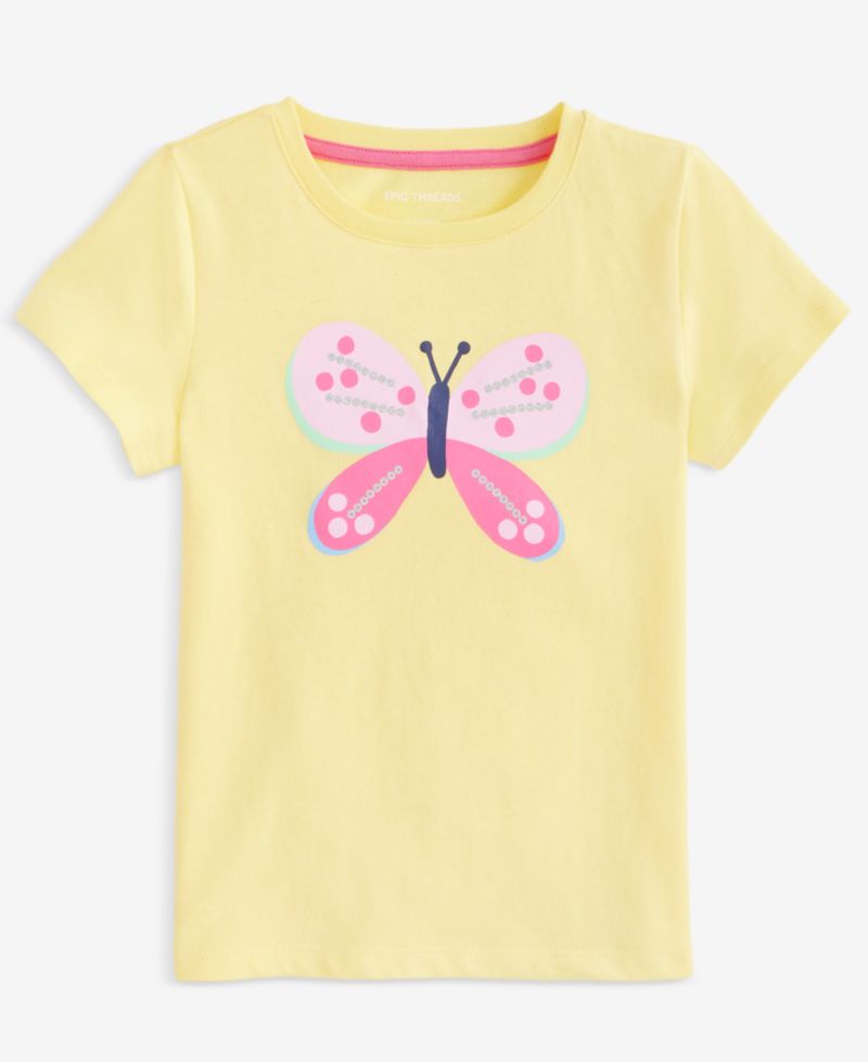 Girls' 12M-5T Butterfly Tee