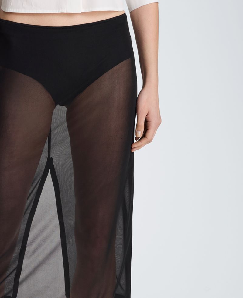 Women's Pull on Mesh Midi Skirt with built in underwear