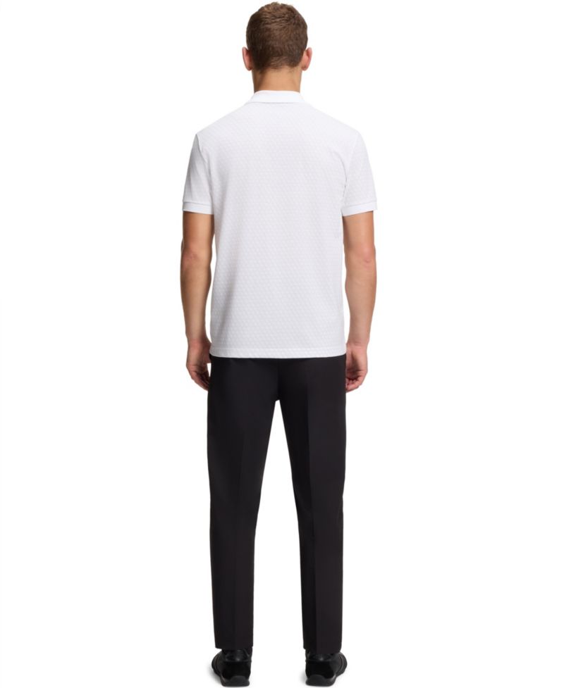 Men's Printed Pattern Cotton-Pique Polo Shirt