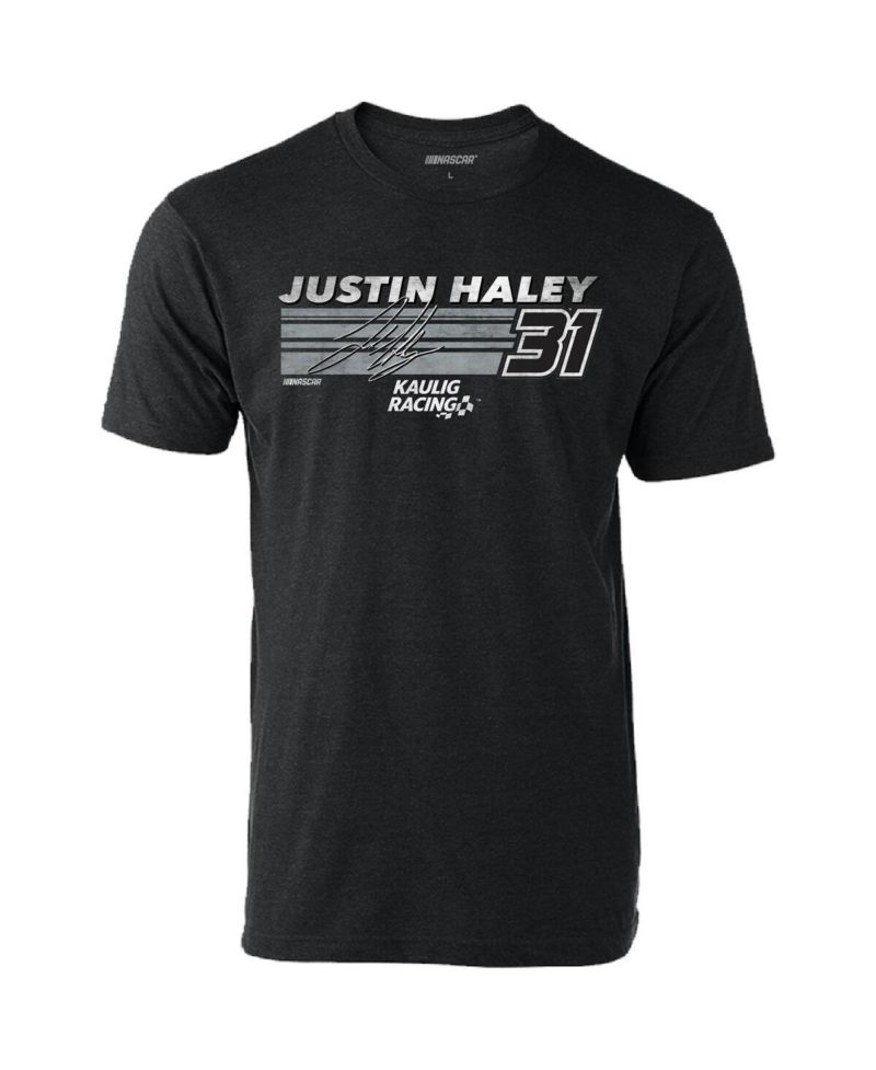 Men's Heather Charcoal Justin Haley Hot Lap T-shirt