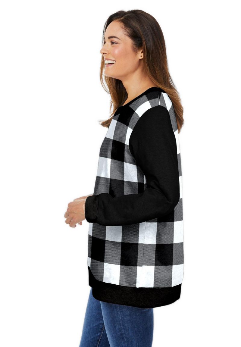 Plus Size Within Printed Sweatshirt