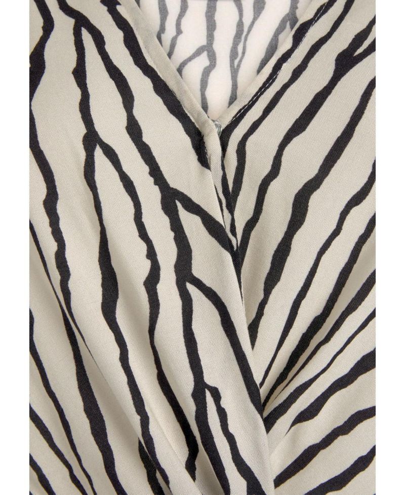 Women's Viscose Printed Twist Surplice-Neck Short Dress