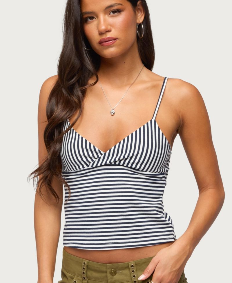 Women's Emilea V Neck Striped Tank Top
