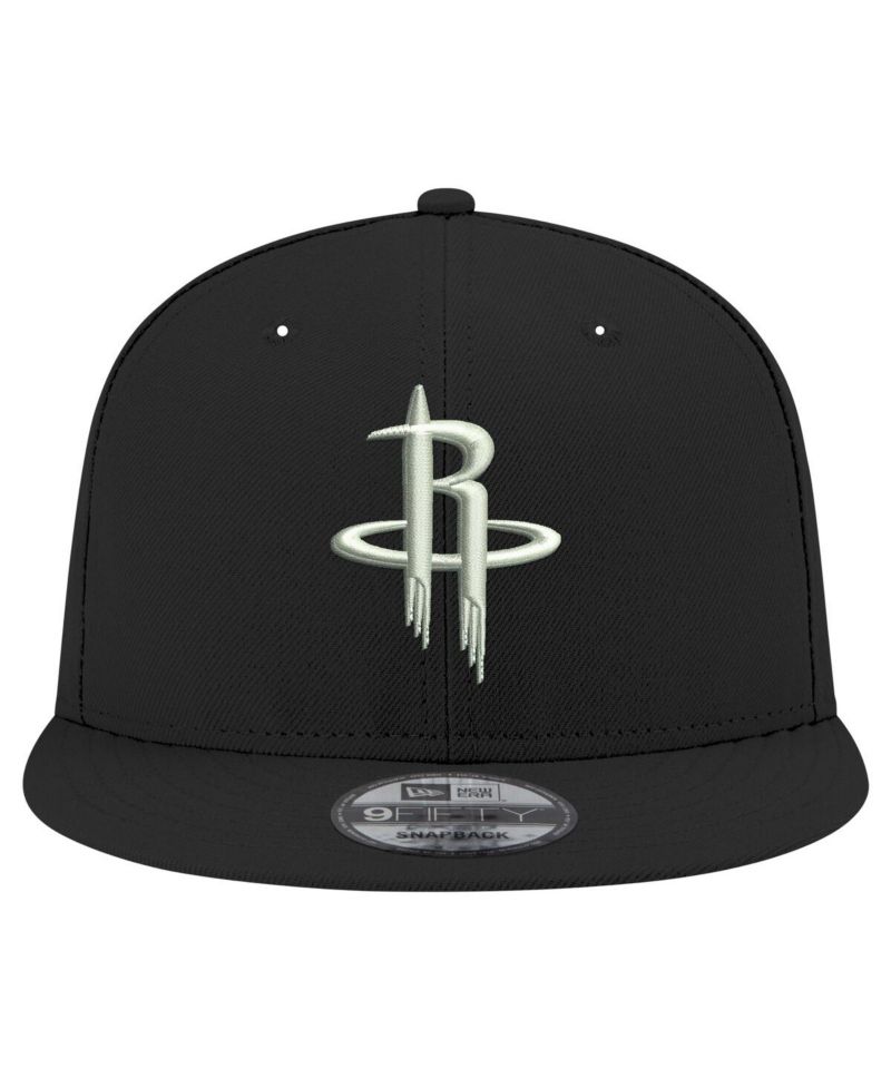 Men's Houston Rockets Black and White 9FIFTY Snapback Hat